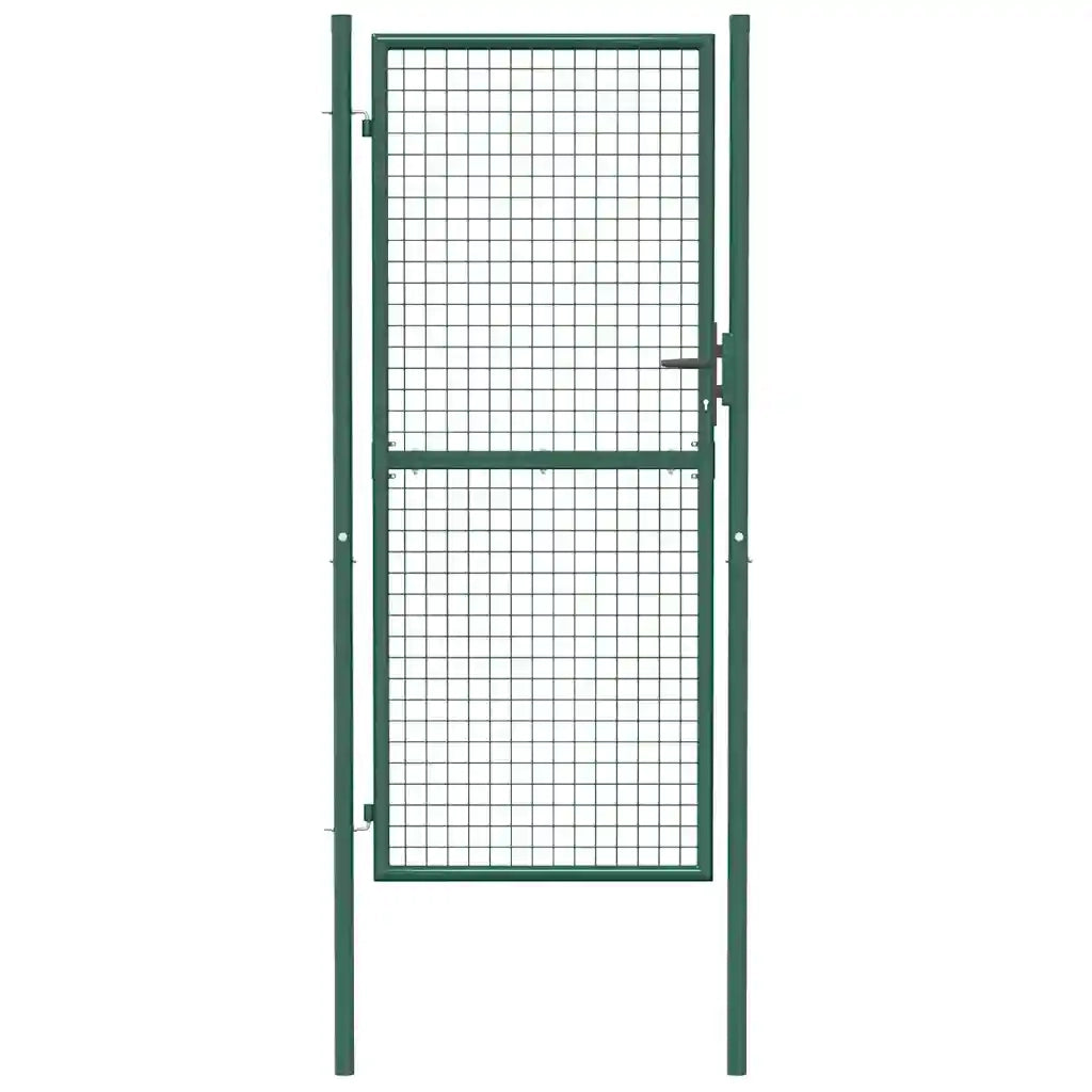 Cancello per Recinzione in Acciaio 100x200 cm Verde cod mxl 51401