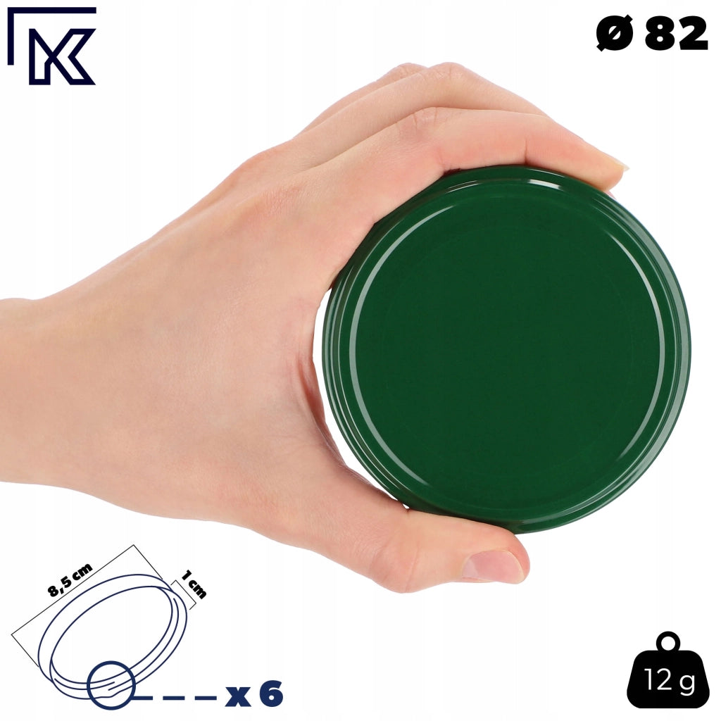KADAX 50x Jar Caps Fi 82 Tappi per Barattoli Coperchi Conserva