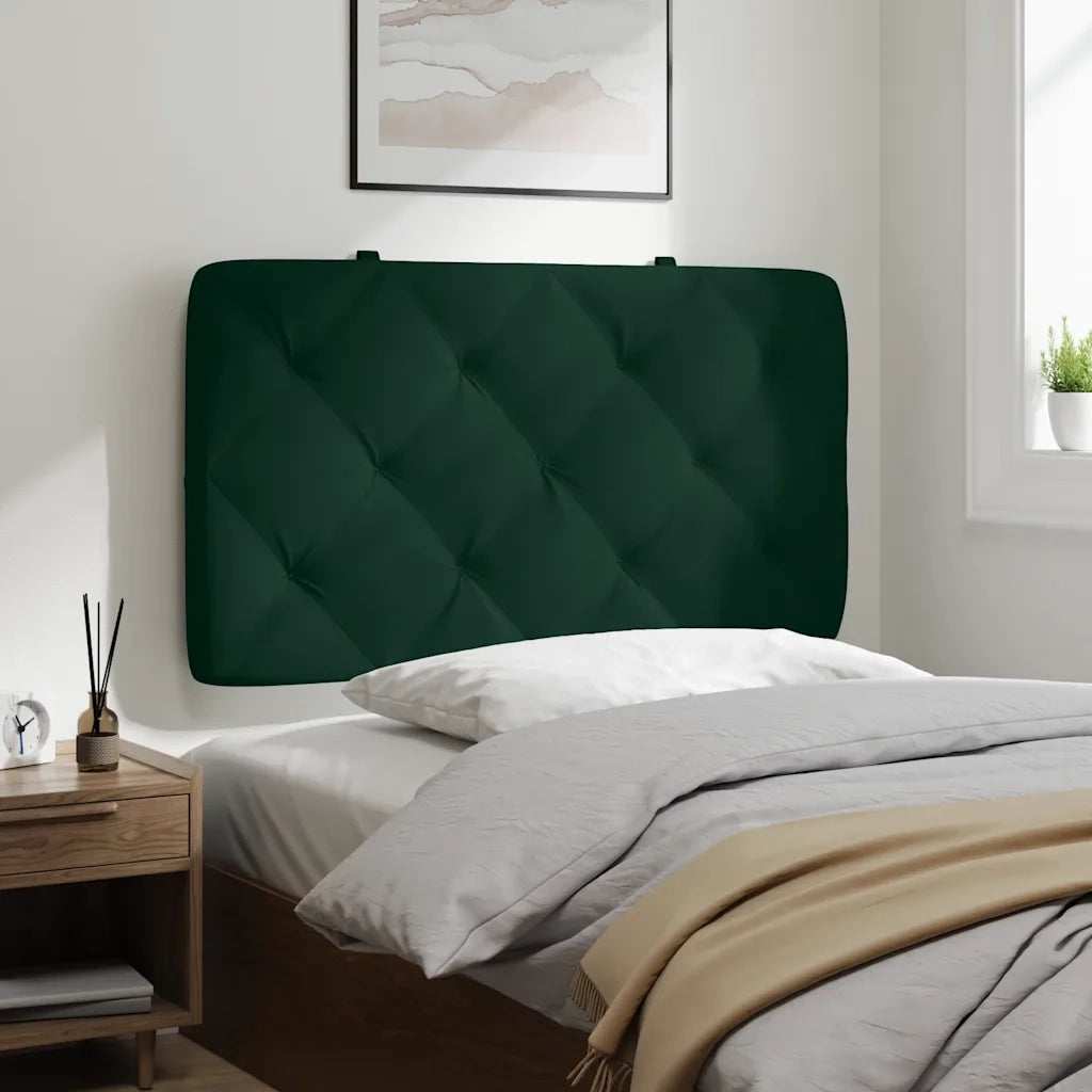 Cuscino Testiera Verde Scuro 90 cm in Velluto CFW3390904