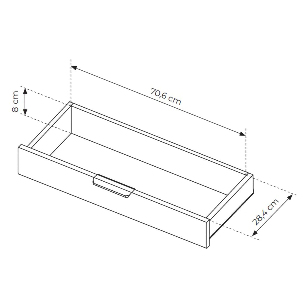 Mobile da Trucco Katereha, Toeletta un Cassetto, 120x40x80h cm Marrone Rovere