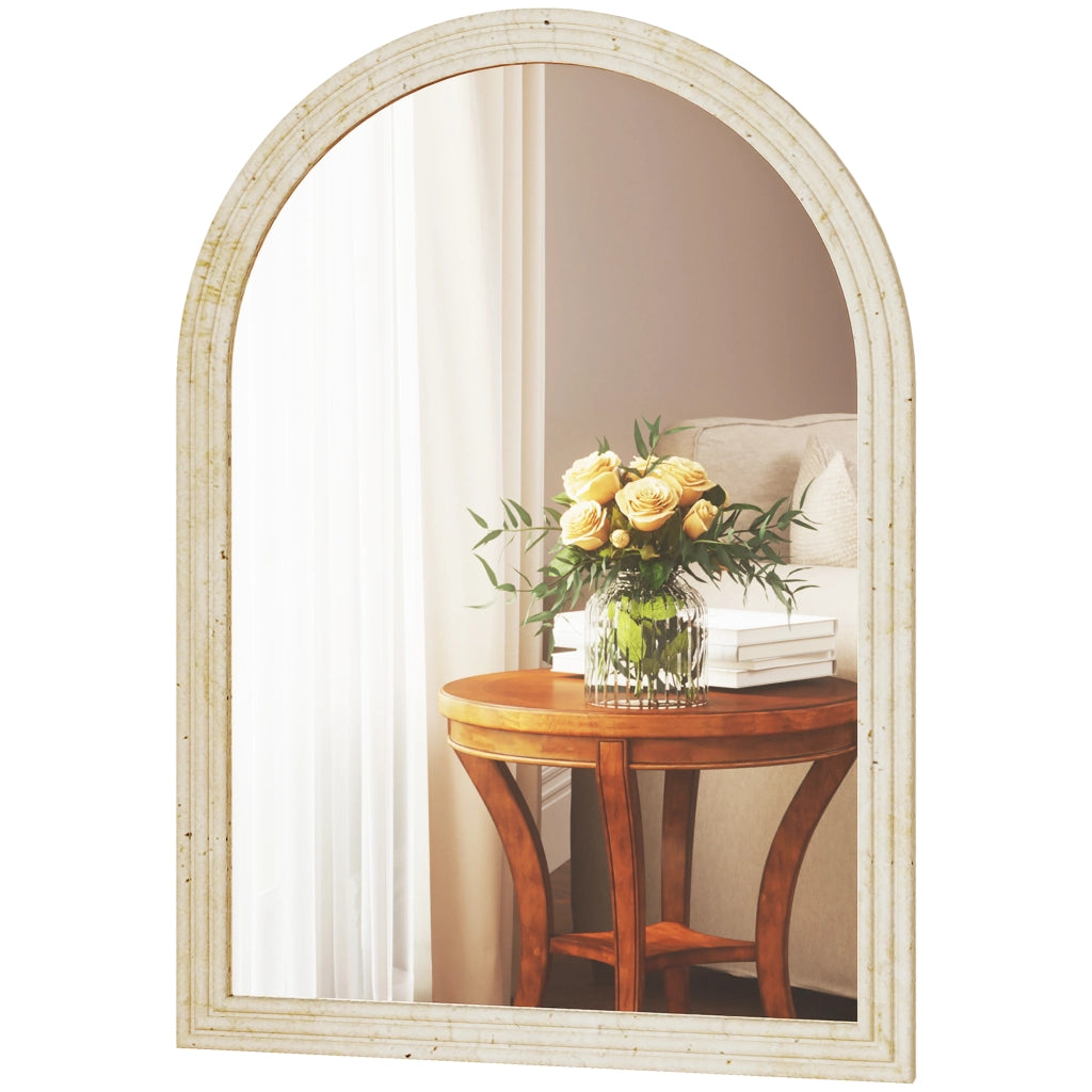 Specchio da Parete con Ganci ¨C Zephmum ¨C Beige 60x2x90 cm
