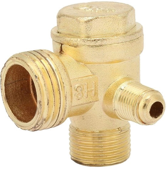 Terugslagklep 3-vie - Valvola di Ritorno 3 vie - Pneumatische Accessori - Connettori a Vite - Facile da Installare - Alta Affidabilità - Valvola di Regolazione dell'Aria