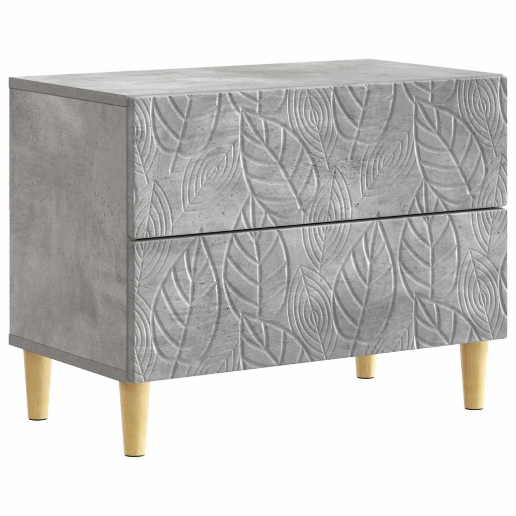 Comodino Grigio Cemento 62 x 34,5 x 48 cm Legno ingegnerizzato 895008