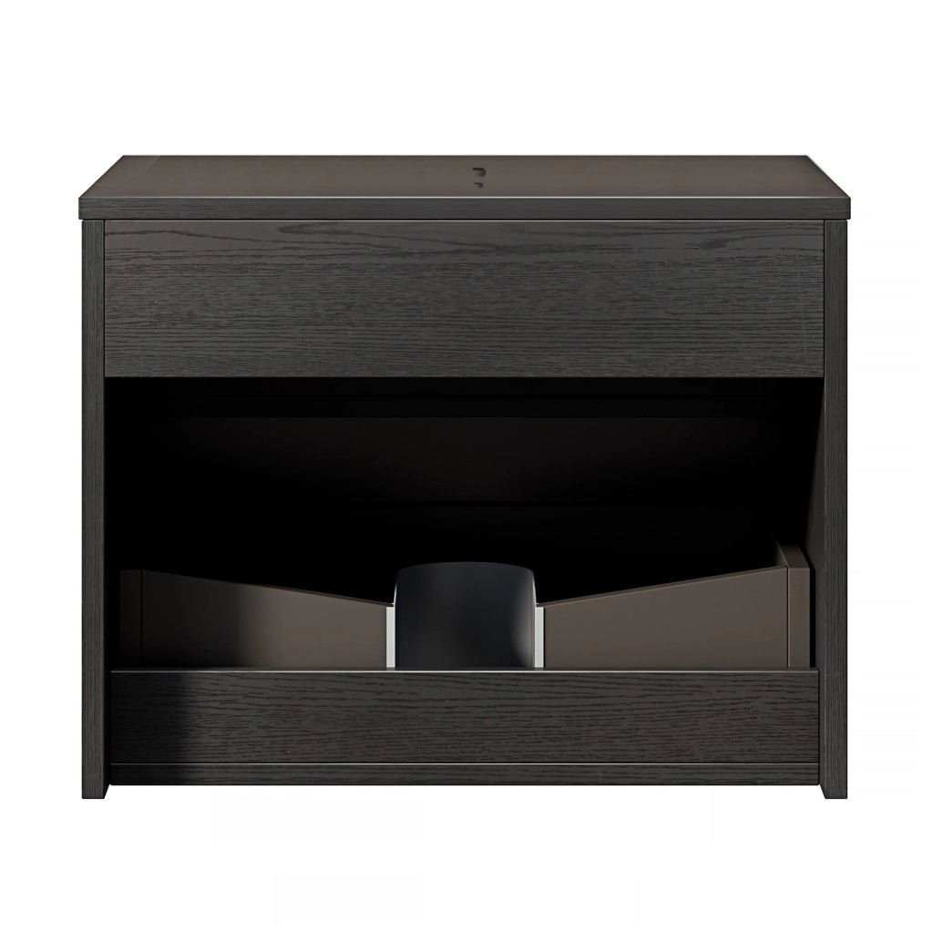 Mobile bagno con cassetto frontale in legno massello e struttura in multistrato per bagno 69×55×54 cm nero