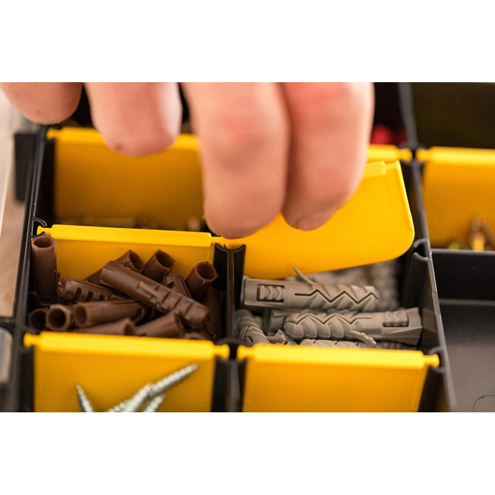 Cassetta porta minuterie organizer basic trasparente 17 scomparti stanley
