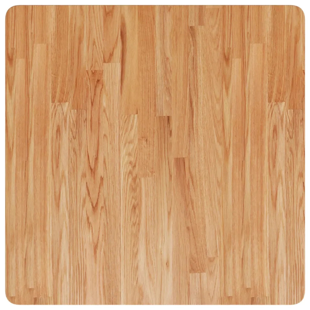 Piano Tavolo | Superficie Tavolo | Piano Scrivania Quadrato Marrone Chiaro 70x70x2,5 Rovere Trattato