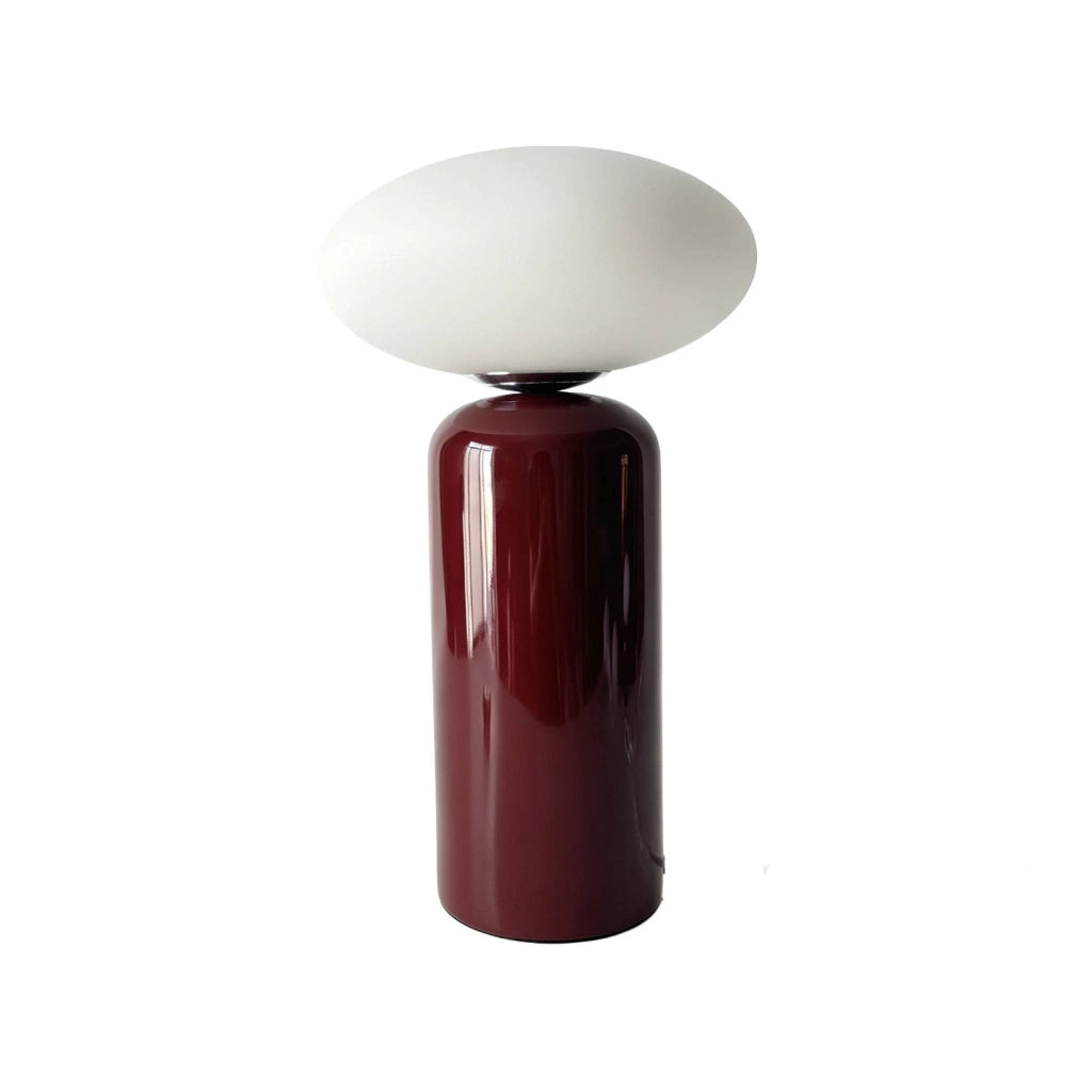 Lampada da tavolo da interno in ceramica e vetro ø25cm, bordeaux