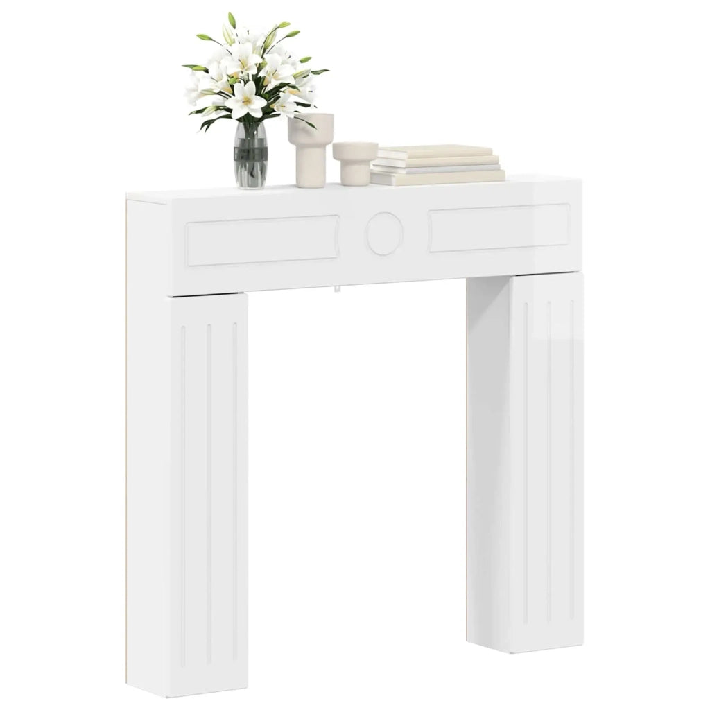 Cornice per camino Bianco Lucido 102 x 18 x 100,5 cm 8006610