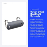 Scudo termico per scarico in fibra di carbonio - Protezione per motori universali - Paraurti per tubo di scarico - Paracarro - Materiale resistente agli urti - Materiale duraturo - Protezione per scarico