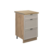 Mobiletto base per cucina Fame-Line GrigioBeige/Rovere dorato 50 cm, PL Rovere Vicco