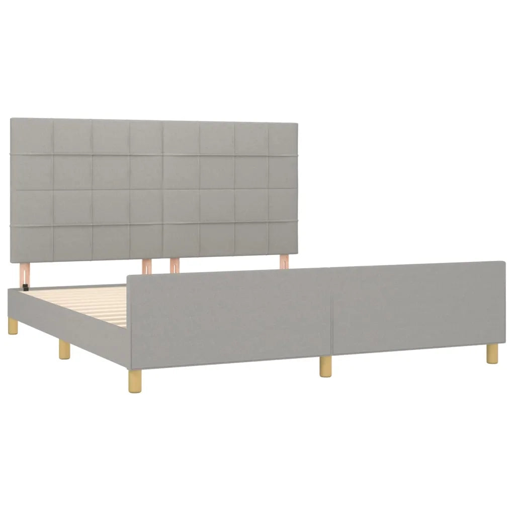 Giroletto senza Materasso Grigio Chiaro 180x200 cm Tessuto 3125073