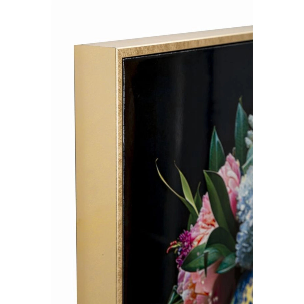 Stampa su Tela Fiori, Multicolore, Tessuto, 102x52x4 cm