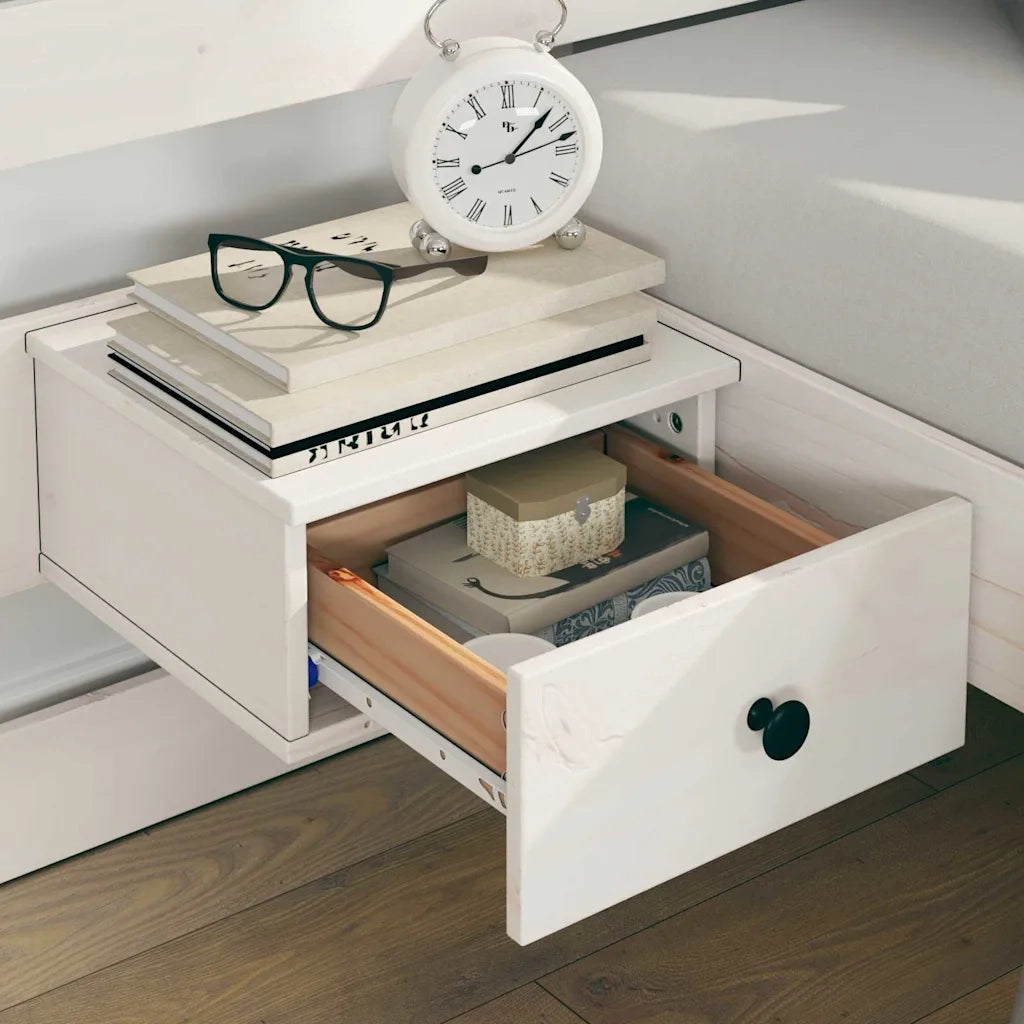 vidaXL Struttura del letto con cassetto Bianco