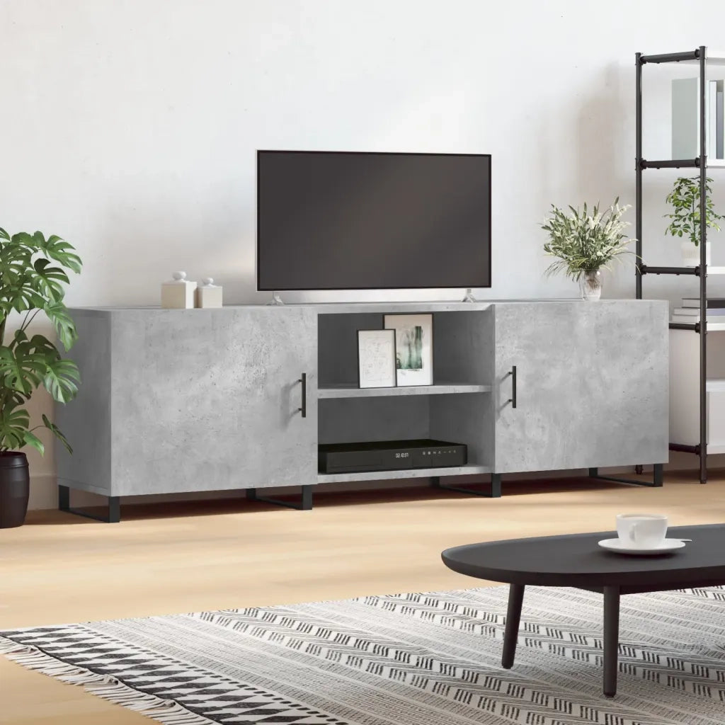 Mobile TV | Armadietto TV | Mobile Porta TV Grigio Cemento 150x30x50cm in Legno Multistrato