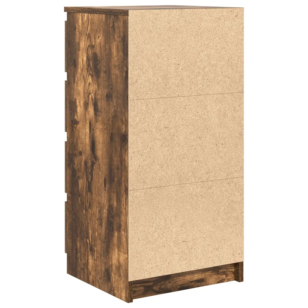 Credenza con Cassetti-Buffet-Armadio da cucina Rovere Fumo 37,5x35x99 cm in Truciolato
