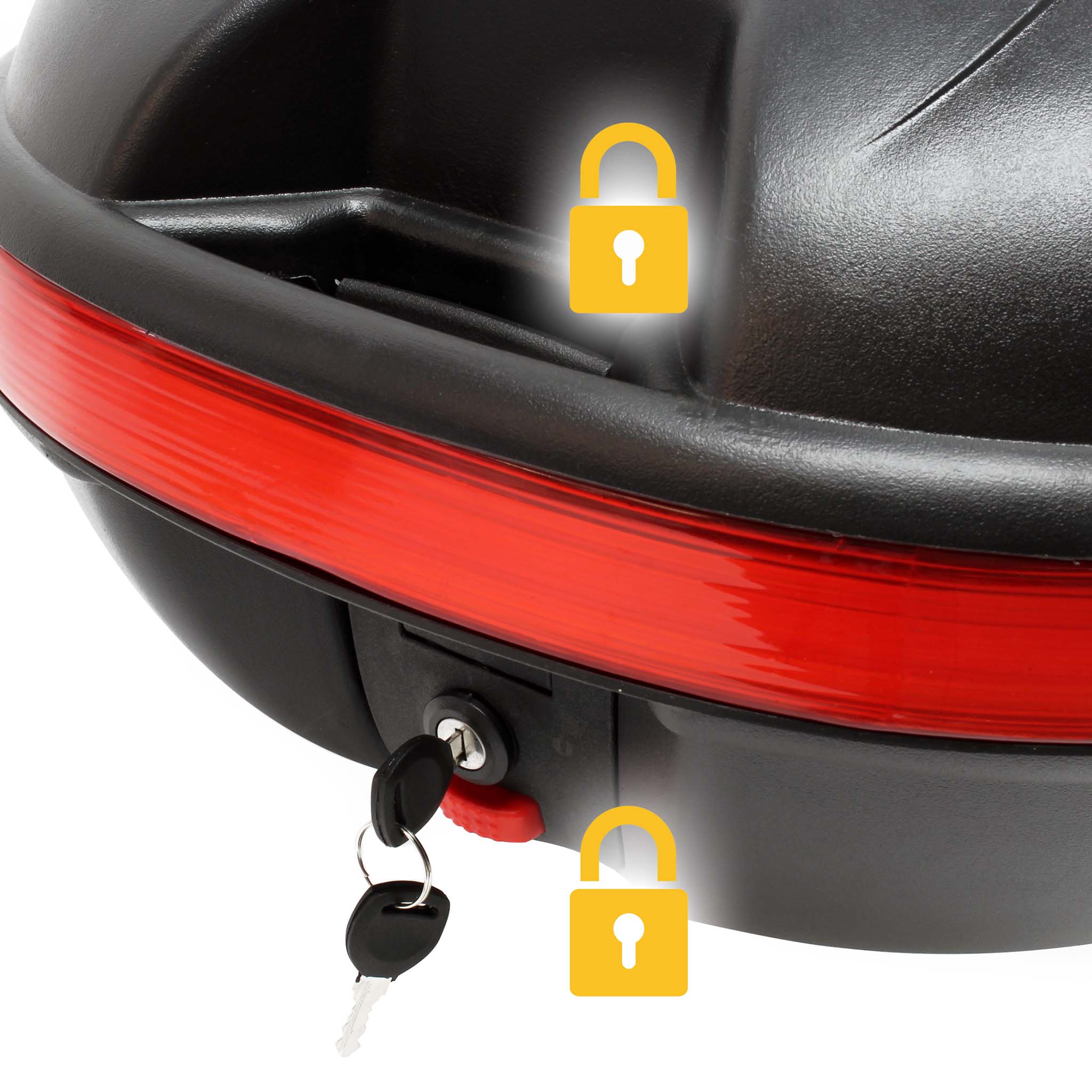 Bauletto posteriore per scooter e moto 31 litri nero opaco 46x39,5x28,5 cm Top case rigido