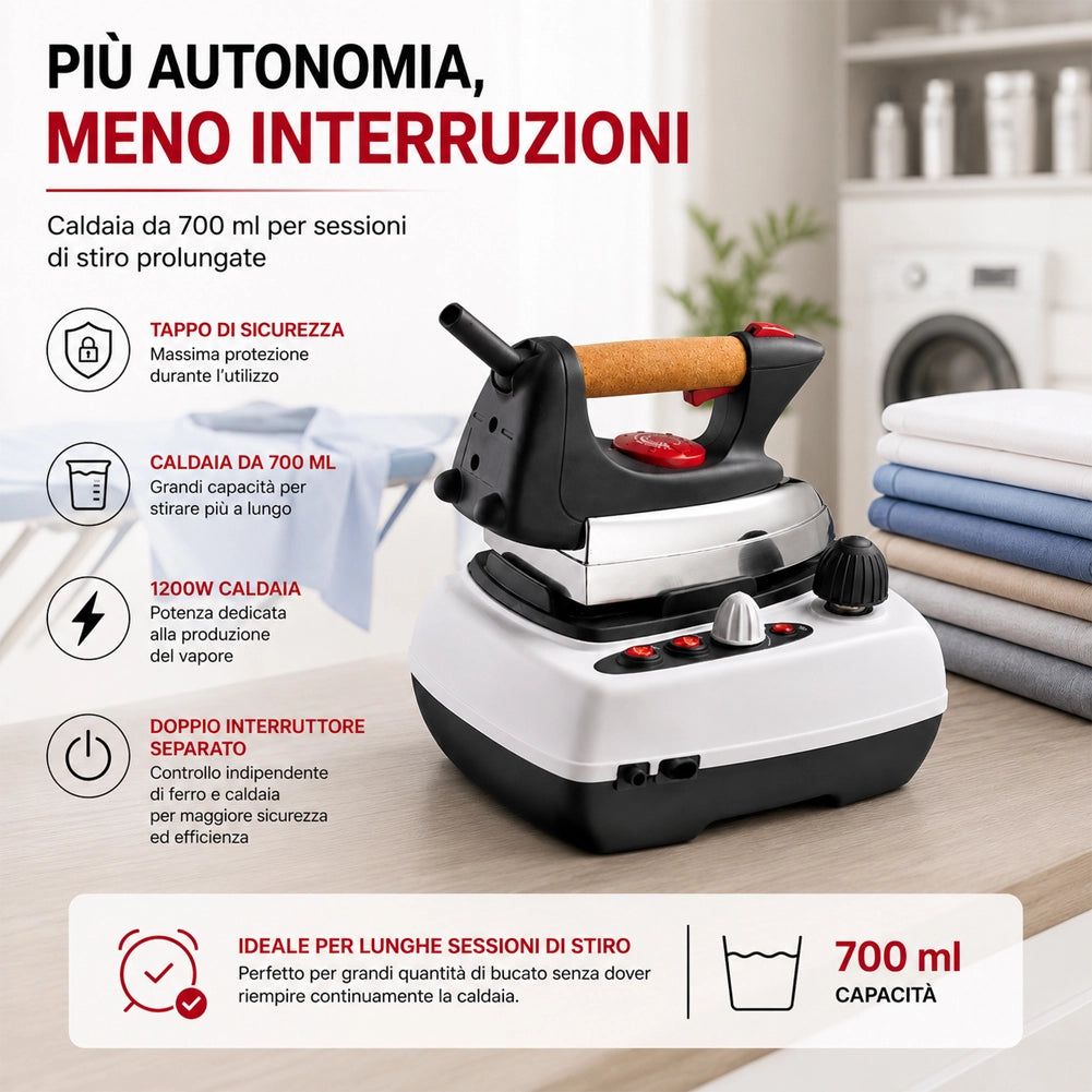 Ferro da Stiro a Caldaia DB8650 Potenza 2000W Funzione Regolazione Temperatura