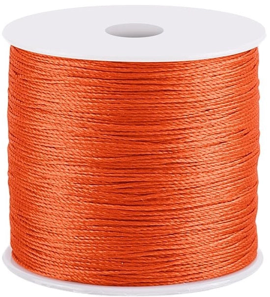 Corda Gewaxata 0,5 mm - 106 metri - Polyester - Nero Gewaxato - Corda per Macramè - Corda per Sierapresti - Corda per Gioielli