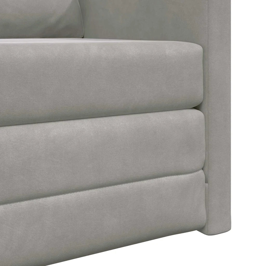 Divano letto-Sofa Letto-Daybed Grigio chiaro 74 x 77 x 81 cm Velluto