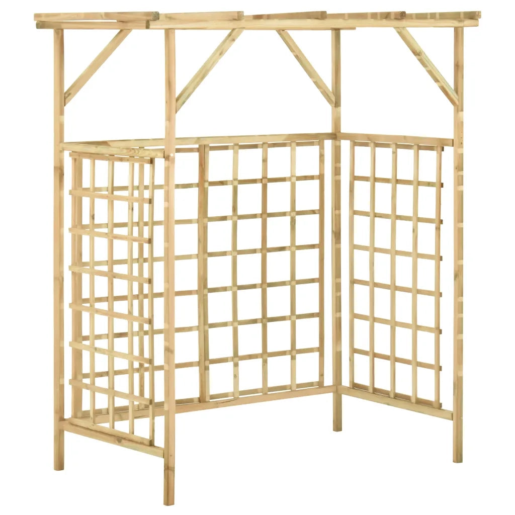 Pergolato Giardino per Bidoni Doppi Legno di Pino Impregnato 316063