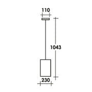 Sospensione Esterno Sawyer Alluminio Nero 1 Luce E27 Ip44