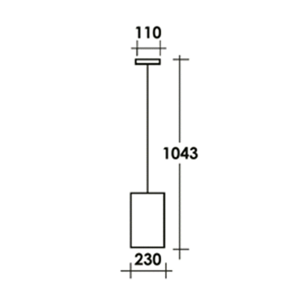 Sospensione Esterno Sawyer Alluminio Nero 1 Luce E27 Ip44