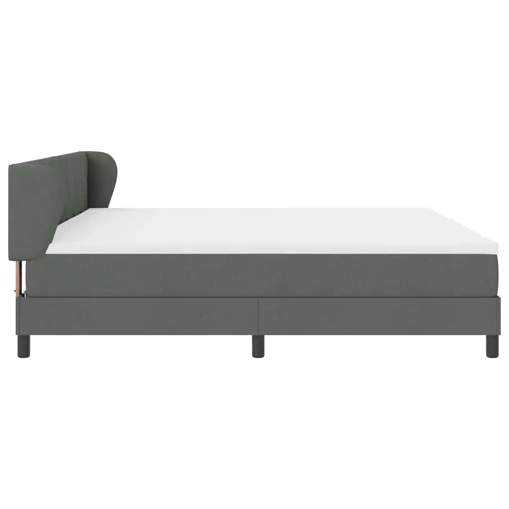 Letto a molle con materasso Grigio scuro 200 x 200 cm Tessuto 3340109