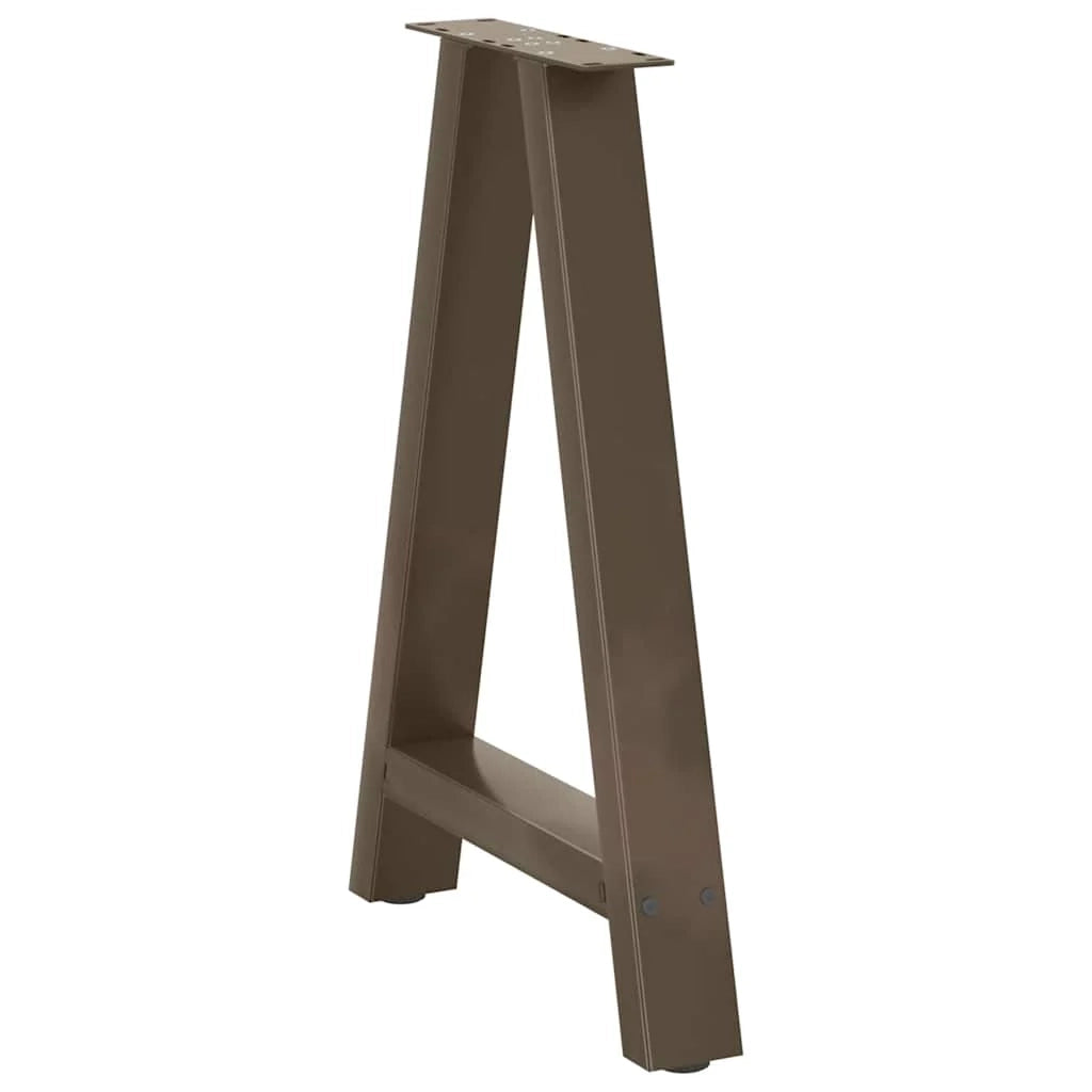 Set di 2 gambe per tavolo da pranzo a forma di A 50 x 72 cm design moderno con piedini regolabili acciaio nero 02_0057125