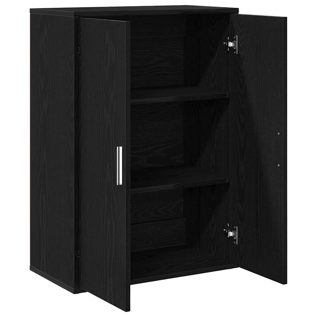 Credenza | Madia | Buffet da pranzo | Armadio da pranzo Rovere Nero 60 x 31 x 84 cm Legno multistrato
