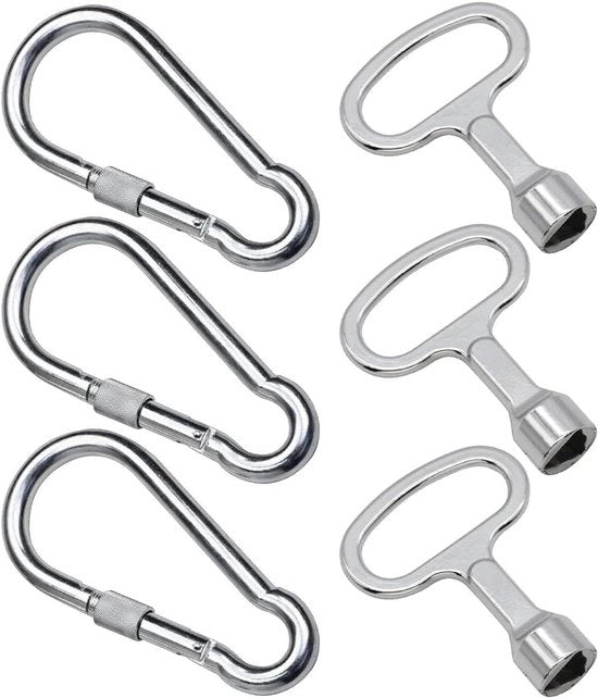 Sfere a triangolo per contatori gas e elettricità - Set da 3 con grucce universali