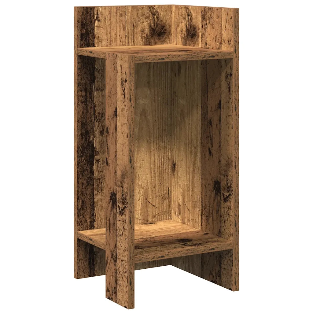 Tavolino Laterale con Ripiano Legno Antico 25,5x27x60 cm 858556