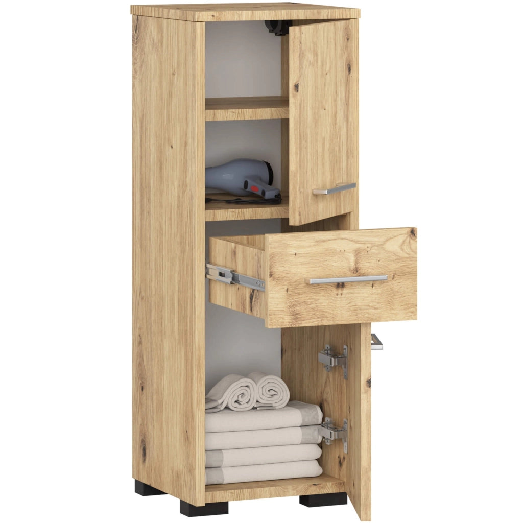 Mobile bagno AKORD FIN Quercia Artisan 30 cm 2 ante 1 cassetto 30x30x85 cm