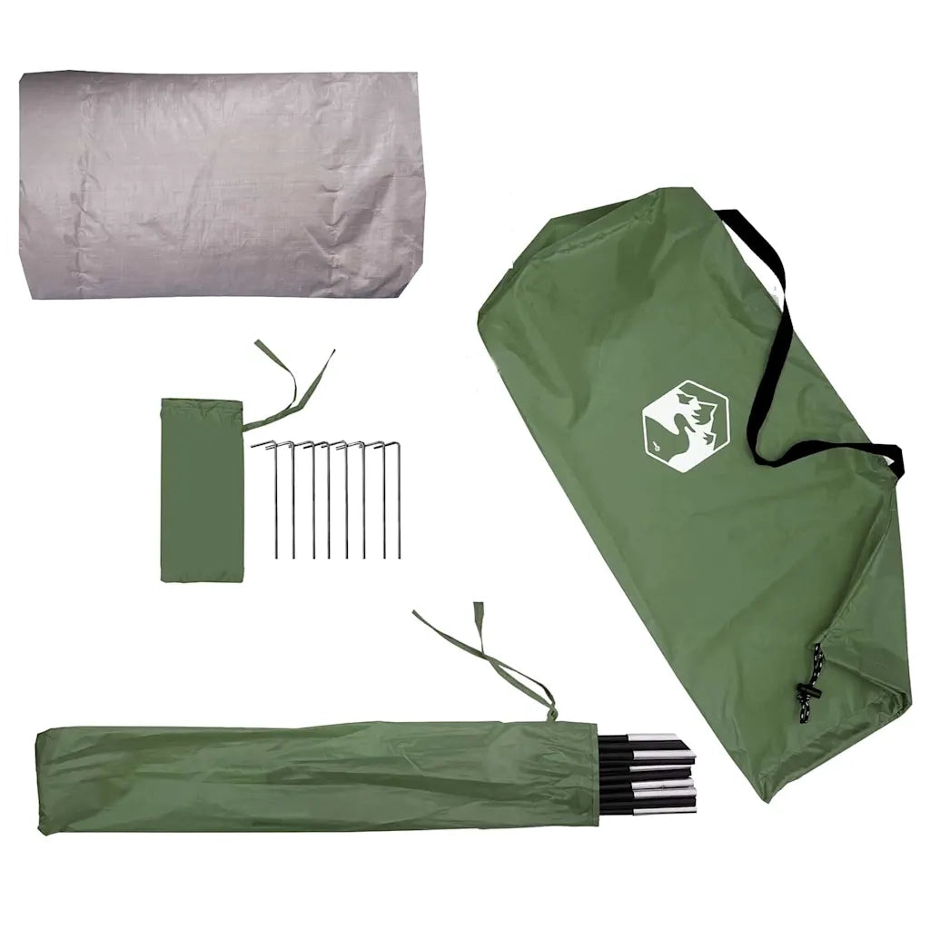 vidaXL Tenda porta biciclette con tetto Verde 210 x 90 x 174 cm