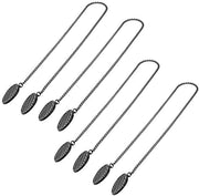 4 pezzi - Catena di tovagliolo con fermagli - catena di tovagliolo - fermagli per tovagliolo - fermagli per tovagliolo con catena - sostegno per tovagliolo - sostegno per tovagliolo adulto - fermagli per tovagliolo con corda - 50cm - acciaio, Nero