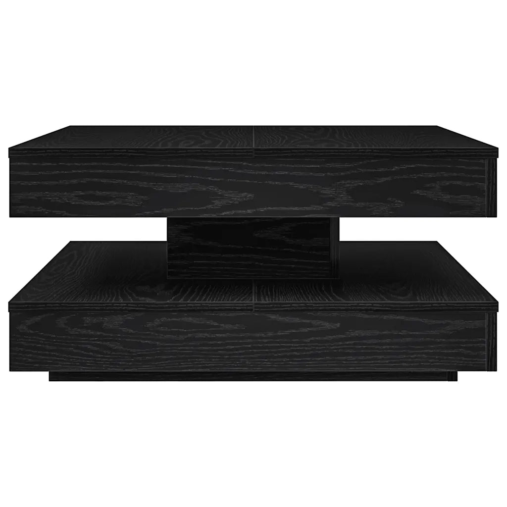 Tavolino da Caffè Girevole a 360 Gradi Nero 70x70x34,5 cm 858480