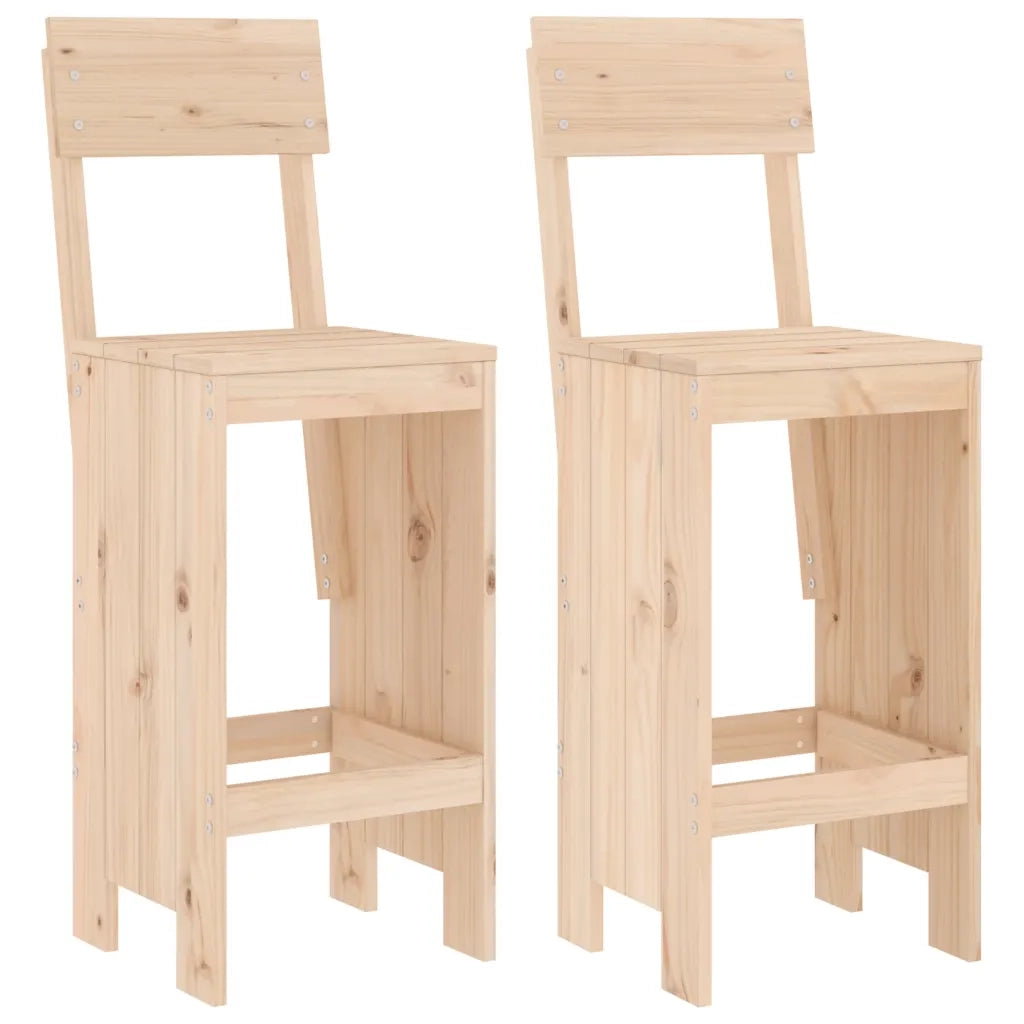 Sgabelli da Bar 2 pz 40x48,5x115,5 cm in Legno Massello di Pino 825359
