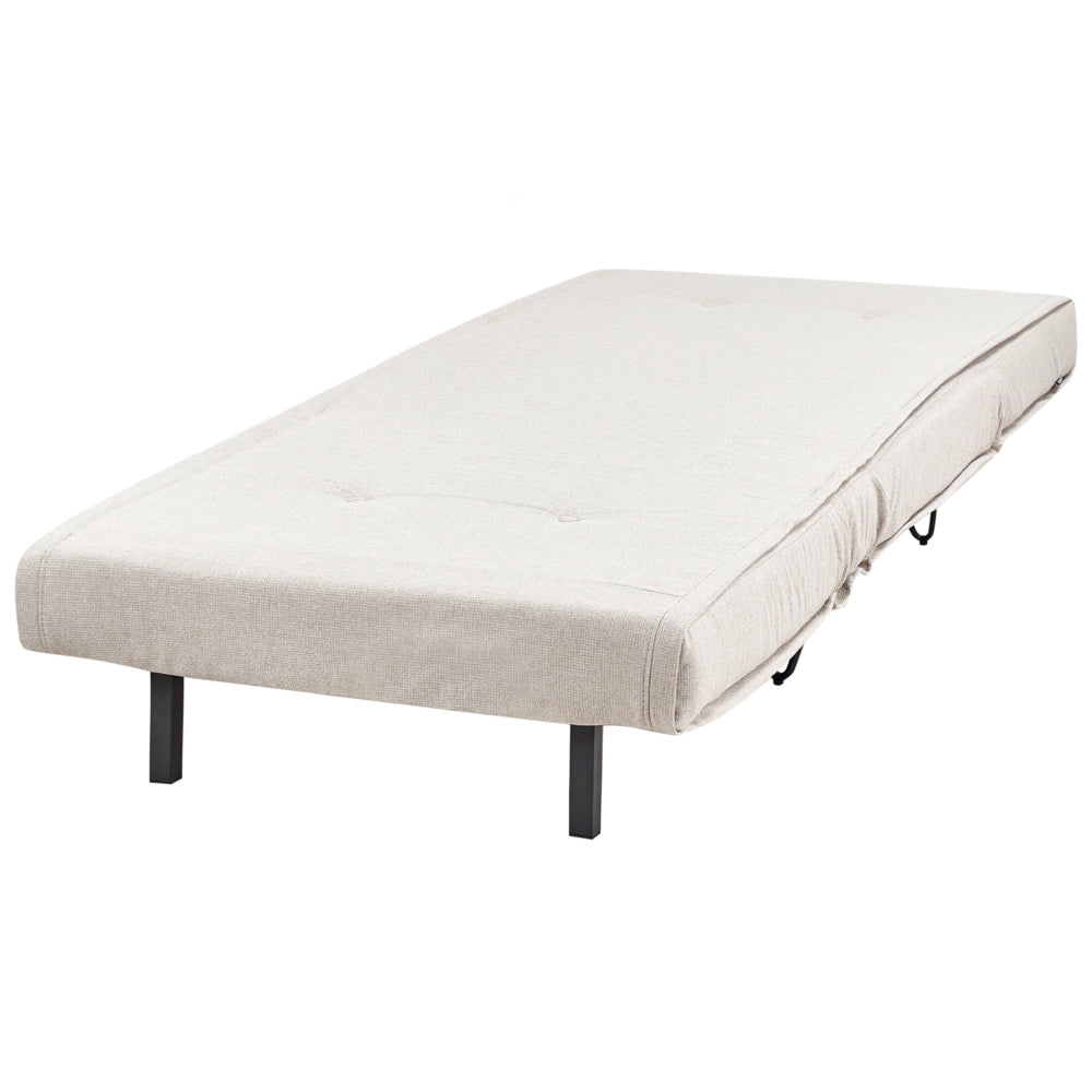 Divano Letto ad 1 Posto In Tessuto beige chiaro stile elegante glamour