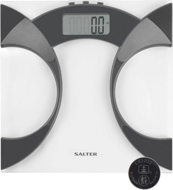 Ponderale Digitale Bilancia - Analizzatore di Peso per Bagni per Peso del Corpo, Grassi, Acqua, IMC, Vetro Extralight, 4 Memorie Utenti, Massimo 160 kg