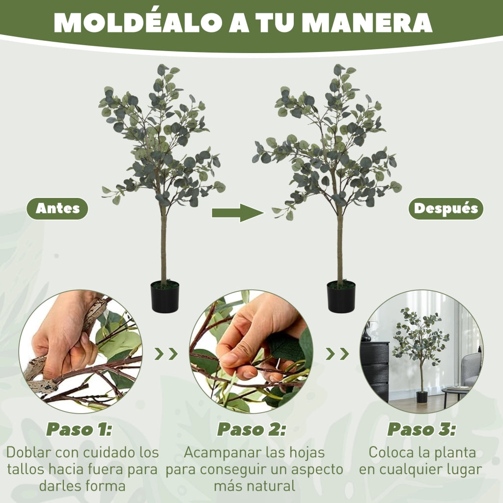 Pianta Artificiale Eucalipto ¨C Minimal ¨C Verde, Sintetico, 120 cm