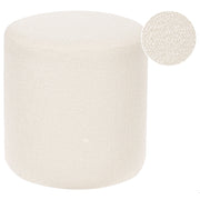 Pouf poggiapiedi in tessuto boucle bianco moderno contemporaneo camera da letto soggiorno