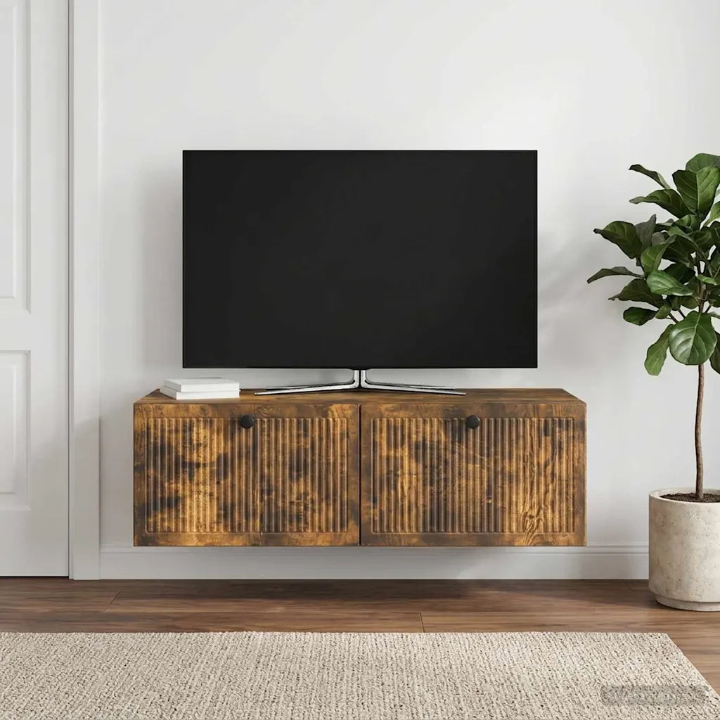 Mobile Porta TV da Muro Rovere Fumo 98 x 41 x 30 cm 898020