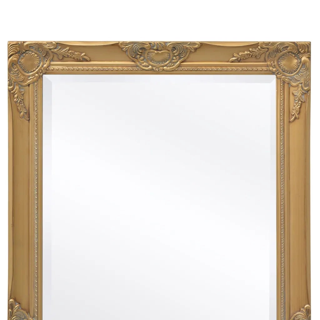 Specchio da Parete Stile Barocco 100x50 cm Oro 243680