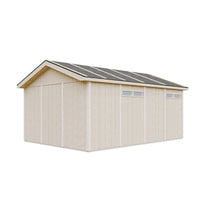 Garage di 17 m²- L378xL530 cm- Garage per auto, moto, biciclette - Costruzione con pannelli LP Smartside - Timbela M991B