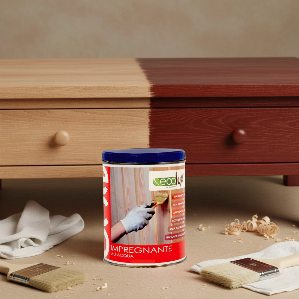 Ecolux impregnante fondo protettivo acrilico pigmentato ciliegio per legno *** formato 0,750 lt, confezione 1