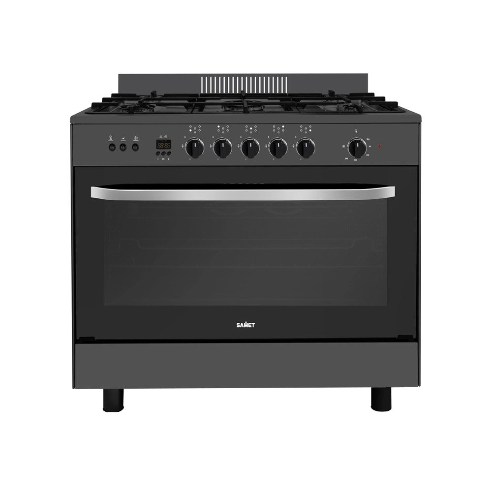 Cucina a gas Samet Stromboli 90x60 cm con forno a gas grill elettrici – Nera Classe A