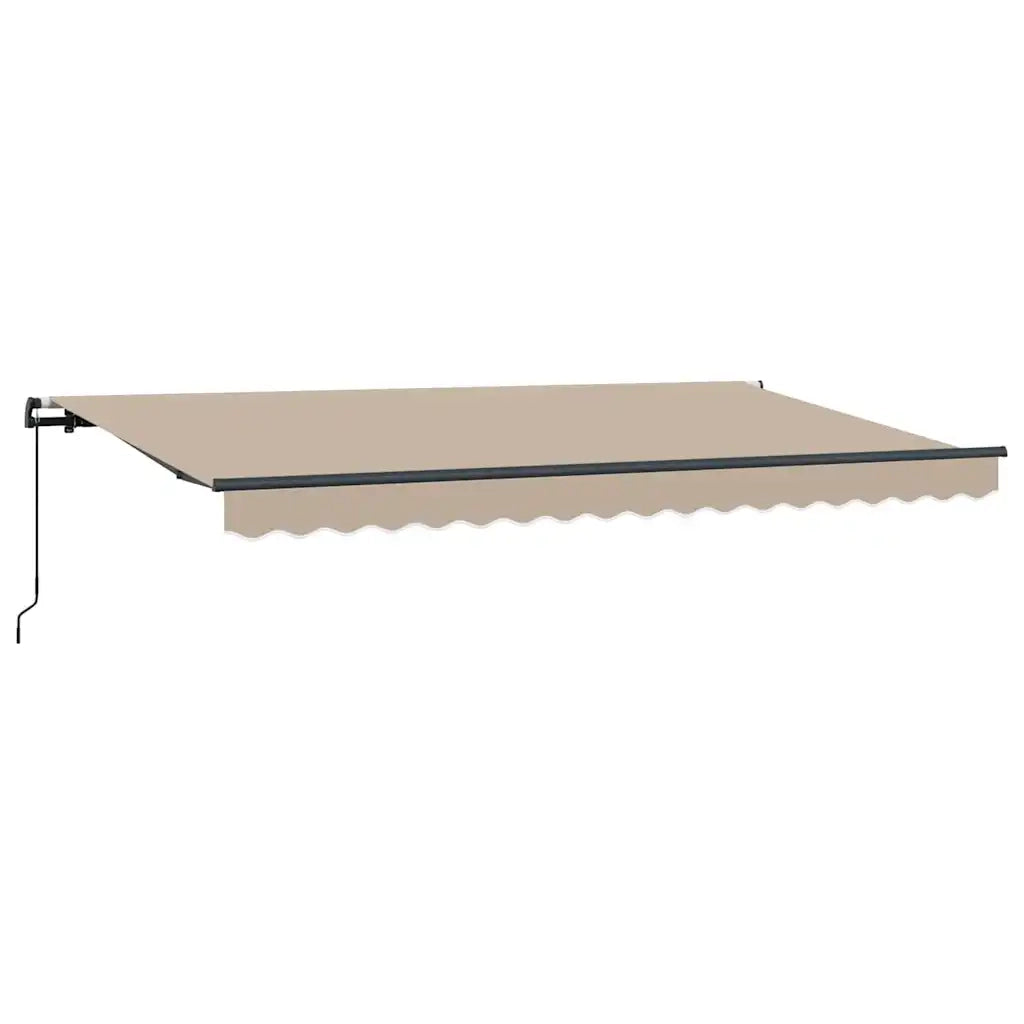 vidaXL Tenda Retrattile Beige 400 x 200 cm Poliestere e Alluminio