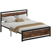 Letto Matrimoniale Struttura in Legno e Acciaio con Doghe ¨C Zephmum ¨C 160x200