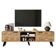 Mobile TV moderno con 2 ante e 2 vani a giorno ¨C 160,5 x 35,5 x 45 cm