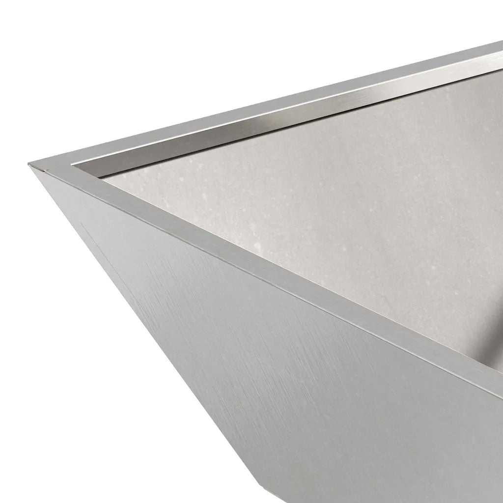 Vaso da giardino Argento 50 x 50 x 15 cm Acciaio inossidabile 873832