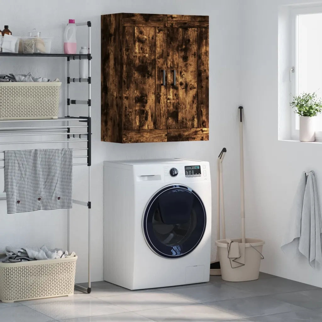 Mobile a Parete Rovere Fumo 69,5x34x90 cm in Legno Multistrato 830385